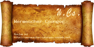 Wermescher Csongor névjegykártya