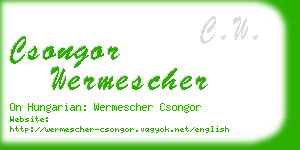 csongor wermescher business card